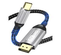 Nersligek Cable USB C a DisplayPort 2M, Cable Tipo-C a DisplayPort 8K@60Hz 4K@240Hz Unidireccional Thunderbolt 4/3 a Display Port Cable USB C a DP Compatible iPhone 16, MacBook Pro/Air, iPad,Mac Mini