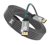 Nersligek DisplayPort Cable 2.1 1M-DP Cable Soporta 16K@60Hz, 10K@60Hz, 8K@120Hz, 4K@240Hz/165Hz/144Hz, 2K@360Hz/240Hz, 80Gbps, HDR, DSC1.2a, FreeSync, G-Sync para Monitor Gaming, Tarjeta Gráfica, PC