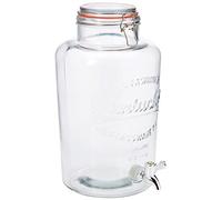 NERTHUS FIH 099 - Dispensador 8 litros, dispensador de bebidas de vidrio con grifo, Cristal, 30.26 cm
