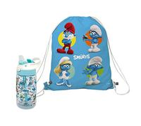NERTHUS FIH 1085 Set Mochila + Botella Tritan Pitufos
