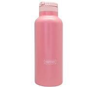 Nerthus FIH 1176 Botella Sport Termo Doble Pared para fríos y Calientes con Tapón Pajita, Acero Inoxidable Rosa 500 ml Libre de BPA, 18/8