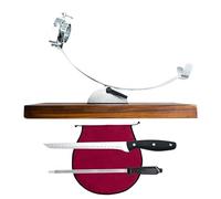 Nerthus FIH 1220 set jamonero basculante cabezal giratorio cuchillo jamonero afilador y funda jamón burdeos para cortar jamón