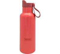 NERTHUS FIH 1262 Botella Deportiva CLICK & DRINK! de Doble Pared de 500 ml con Tapón de Clic, Hidratación y Estilo en un Diseño Premium Coral