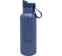 NERTHUS FIH 1264 Botella Deportiva CLICK & DRINK! de Doble Pared de 500 ml con Tapón de Clic, Hidratación y Estilo en un Diseño Premium Navy