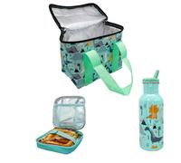 NERTHUS FIH 1288 Set Dinosaurios Isotérmico Bolsa de Almuerzo + Botella Ultraligera + Bolsa Sandwich