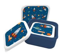 Nerthus FIH 1328 fiambrera infantil triple apilable espacio set 3 contenedores sin BPA ideal para el cole
