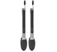 NERTHUS FIH 1362 Pinzas de Cocina en Acero Inoxidable y Silicona, Resistentes al Calor, Fáciles de Limpiar, Ahorran Espacio, Tamaño 26cm para Barbacoa y Cocina (Paquete de 2)