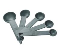 NERTHUS FIH 1381 Set de 5 Cucharas Medidoras - 1.25 ml, 2.5 ml, 5 ml, 7.5 ml, 15 ml - Utensilios Precisos para Cocinar y Hornear