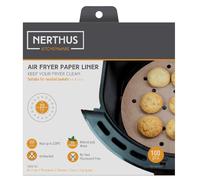 Nerthus FIH 1443 tapetes papel redondo air fryer set 100 unidades antiadherente cocina fácil limpieza