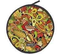 NERTHUS FIH 1477 Calentador de tortillas para microondas negro, bolsa térmica reutilizable, mantiene el calor y la humedad, fácil de lavar