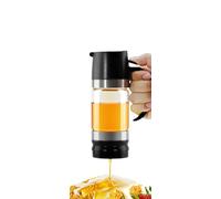 NERTHUS FIH 1479 Tarro de miel 350ml, dispensador de vidrio con base de silicona, libre de BPA, dosificador con botón de presión, fácil de rellenar y limpiar