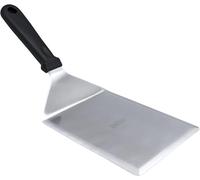 NERTHUS FIH 1480 Espátula de acero inoxidable para plancha, resistente y ergonómica, hoja de 15.5 x 12.5 cm, ideal para cocinar carne, verduras y más