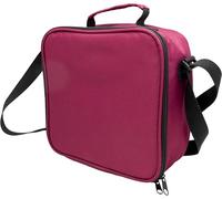 NERTHUS FIH 1493 Fiambrera térmica burdeos, bolsa porta alimentos, interior aislante, fácil de limpiar, con asa y correa ajustable, ideal para trabajo y oficina