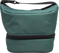 NERTHUS FIH 1496 Fiambrera térmica tipo bolso verde, bolsa porta alimentos con doble compartimento, interior aislante, fácil de limpiar, con asa, ideal para trabajo y oficina