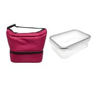 Nerthus FIH 1513 fiambrera térmica bolso burdeos con recipiente hermético 1L ideal para trabajo oficina playa