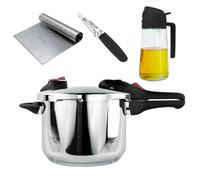 Nerthus FIH 1665 set olla presión con picador pelador y spray aceite cocina pack completo preparación eficiente