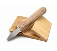 NERTHUS FIH 264 - Cuchillo para Ostras de Acero Inoxidable con base de madera