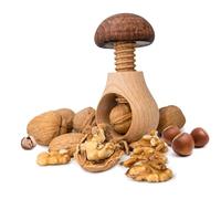 Nerthus FIH 509 - Cascanueces con forma de seta y mecanismo de tornillo, Madera