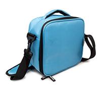NERTHUS FIH 669-Bolsa termica Porta Alimentos con Bandolera y Dos Bolsillos Lunch Bag, Acero Inoxidable, Azul Pastel, Sin Herméticos