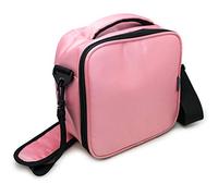 NERTHUS FIH 670-Bolsa termica Porta Alimentos con Bandolera y Dos Bolsillos Lunch Bag, Acero Inoxidable, Rosa Pastel, Sin Herméticos