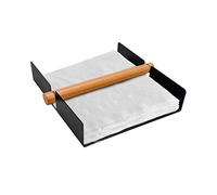 NERTHUS FIH 790-Servilletero de Mesa con Peso, Acero Bambú, Inoxidable, Pequeño