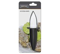 NERTHUS FIH 891 Cuchillo para Ostras de Acero Inoxidable, Color Negro
