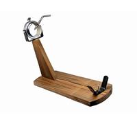 NERTHUS Jamonero Cabezal Giratorio Ajustable de Acero Inoxidable Soporte para Jamón, Madera, Original, Básico