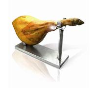 NERTHUS Jamonero Inoxidable con Base Antideslizante con Cuchillo Soporte para Jamón, Metal, Acero INOX, Plegable Paleta
