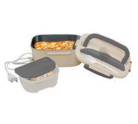 NERTHUS Lunch Box, tartera eléctrica con Compartimento Principal, Acero Inoxidable 18/8, Gris, 450 ml - 60 ml (FIH 730)