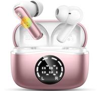 Nerunsa Auriculares Bluetooth, auriculares inalámbricos Bluetooth 5.4 HiFi estéreo, 50 horas de tiempo de reproducción, auriculares In Ear con cancelación de ruido ENC