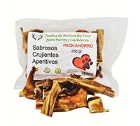 Nervio de Toro para Perros, Puntas (Long. de 4 a 10 cm. Aprox.), 250 gr | Snack Natural Deshidratado, Apto para Dieta Barf, Ideal para Perros de Raza Pequeña