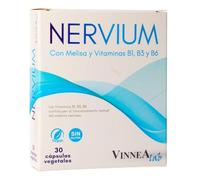 Nervium 30 cápsulas - Triptófano + Melisa + Azahar + Tila + Romero + Vitaminas B1, B6 y Niacina - Bienestar emocional y nervioso - VINNEA LAB