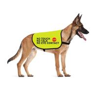 Nervous - Chaleco para perro de servicio, perro de trabajo, perros ansiosos, perros asustados, chaleco de advertencia con eslogan (NO TOUCH L)