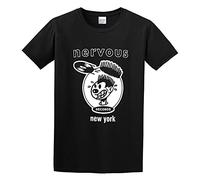 Nervous Records New York City House Hip Hop Dance Music T-Shirt Mens Black Tees Unisex Shirt L