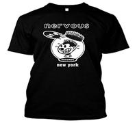 Nervous Records New York City House Hip Hop Dance Music Unisex 100% Cotton Short-Sleeve T-Shirts Black S