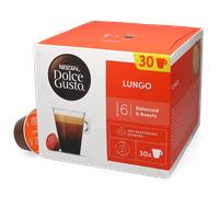 NESCAFÉ Dolce Gusto Lungo - Cápsulas de Café, 30 Cápsulas (1 x 30) - Intensidad 6 - Originales para cafeteras Dolce gusto