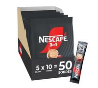 NESCAFÉ Café con leche y azúcar 3en1 5 bolsas de 10 sobres (total 50 sobres)