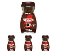 Nescafé Classic Natural, Instantáneo, 200g (Paquete de 4)