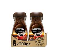 NESCAFÉ CLASSIC NATURAL todo aroma y sabor, café soluble, 100 % café, frasco de vidrio, Pack de 2 x 200 g
