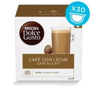 NESCAFÉ Dolce Gusto Café Con Leche - Cápsulas de Café, 30 Cápsulas (1 x 30) - Originales para cafeteras Dolce Gusto