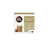 NESCAFÉ Dolce Gusto Café con Leche Delicato - Cápsulas de Café, 16 Cápsulas (1 x 16) - Tueste medio con notas sutiles a caramelo - Originales para cafeteras Dolce Gusto