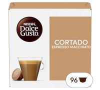 Nescafé Dolce Gusto Café Cortado Espresso Macchiato, Pack de 6 x 16 Cápsulas - Total: 96 Cápsulas de Café