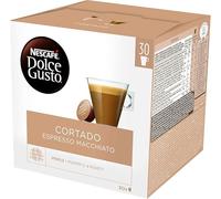 NESCAFÉ Dolce Gusto Cortado - Cápsulas de Café, 30 Cápsulas (1 x 30) - Notas a almendra tostada - Originales para cafeteras Dolce Gusto