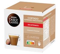 Nescafé Dolce Gusto Cortado cápsulas de café DECAF sin cafeína 16uds