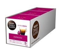 NESCAFÉ Dolce Gusto Espresso | 48 capsules de café | Fèves arabica nobles à 100% | Espresso de caractère | Note de grenade fruitée | Velouté Crema | Capsules à l'arôme | 3 pack (3 x 16 capsules)