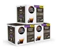 NESCAFÉ Dolce Gusto Espresso Intenso - Cápsulas de Café, 90 Cápsulas (3 x 30) - Intensidad 7 - Originales para cafeteras Dolce Gusto