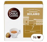 NESCAFÉ DOLCE GUSTO Espresso Milano Caffè, 6 envases de 16 cápsulas (96 cápsulas)