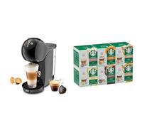 NESCAFÉ Dolce Gusto Genio S Máquina de café automática en antracita, Kit de inicio con 6 cajas de cápsulas mixtas STARBUCKS by NESCAFÉ Dolce Gusto