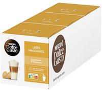 NESCAFÉ DOLCE GUSTO Latte Macchiato - Cápsulas de café (3 x 16 cápsulas)