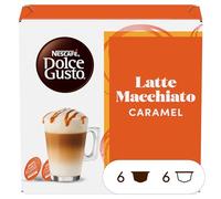 NESCAFÉ Dolce Gusto Latte Macchiato Caramel - Cápsulas de Café, 16 Cápsulas (1 x 16) - 8 tazas de café - Sabor a caramelo - Originales para cafeteras Dolce Gusto